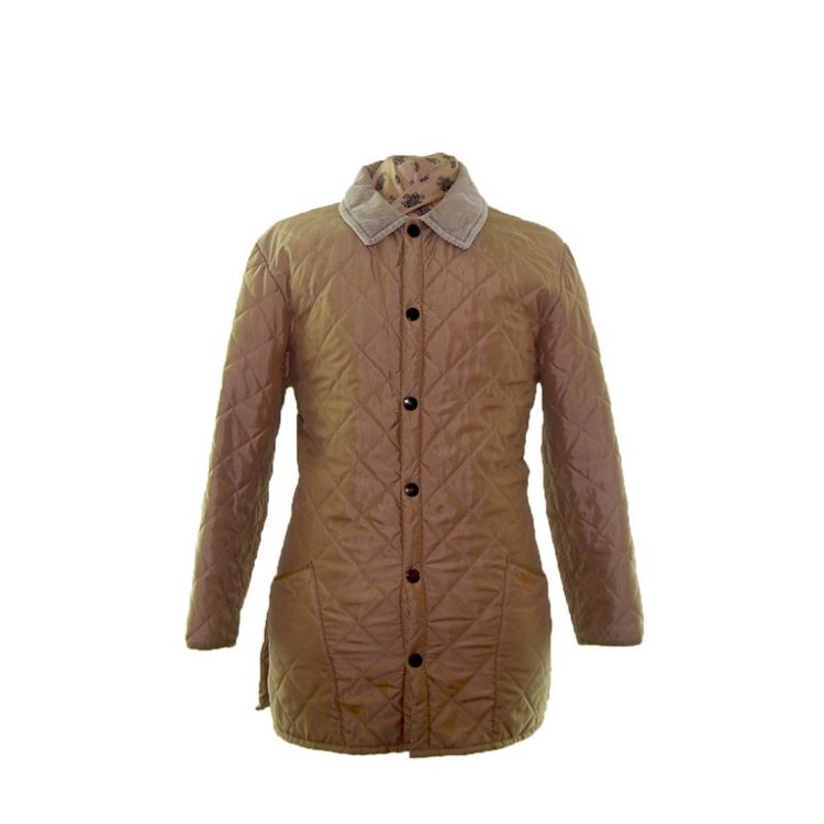 Camel Barbour Quilted Jacket Mens