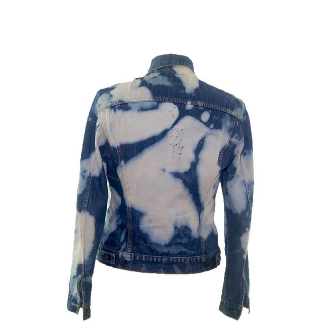 Reverse side of 70s Levis tie dye denim jacket