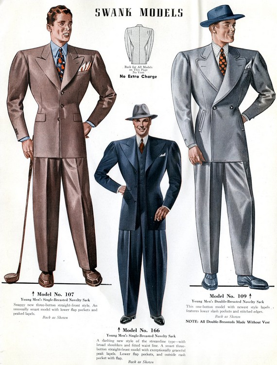 Men's suits in the 1940s Men's suits in the 1940s