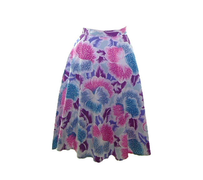 70s Hawaiian A-Line Skirt