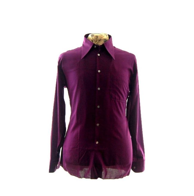 70s Santis Purple Long Collared Shirt