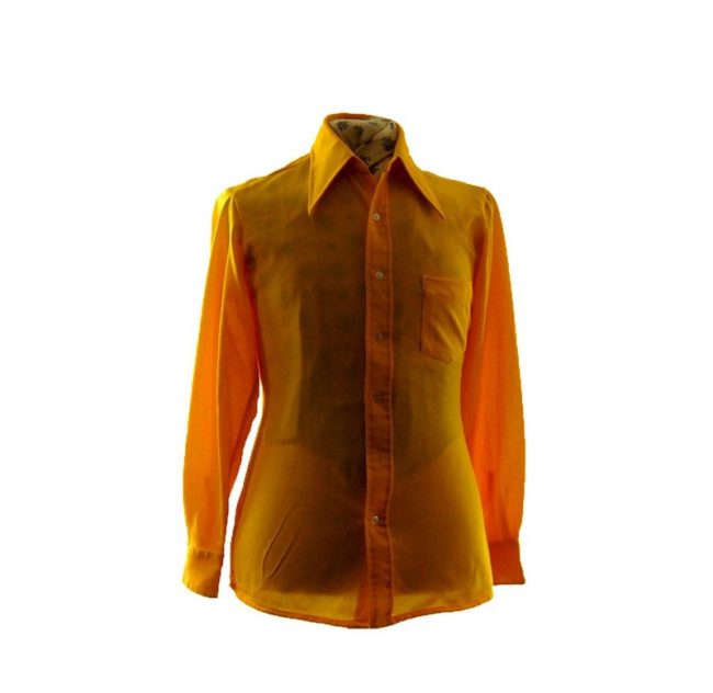 70s Sunflower Yellow Collared Shirt