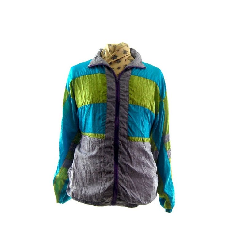 90s Block Colour Shell Suit Jacket
