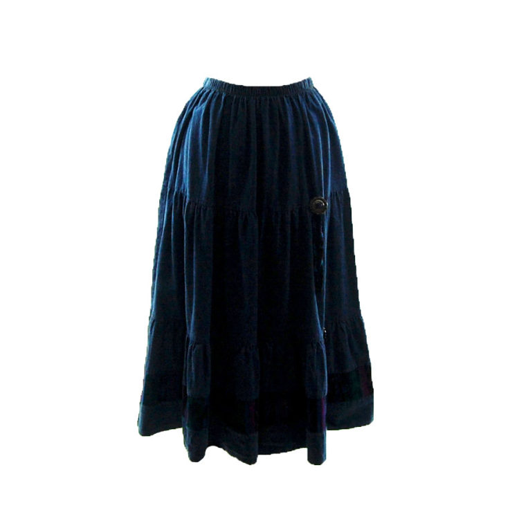 90s Blue Denim A-Line Skirt