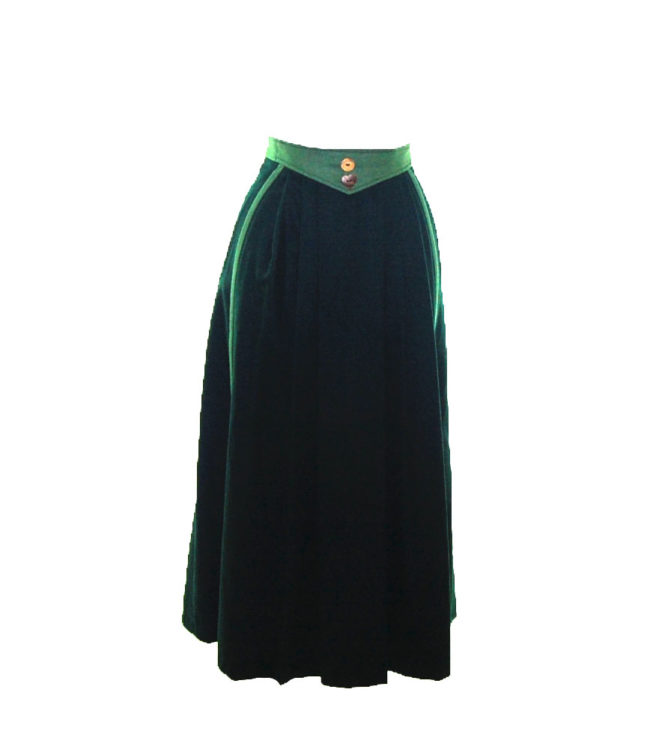 90s Real Wool German Style A-Line Skirt