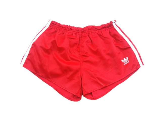 90s Red Satin Adidas Shorts