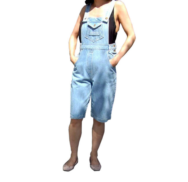 90s Short Denim Dungarees