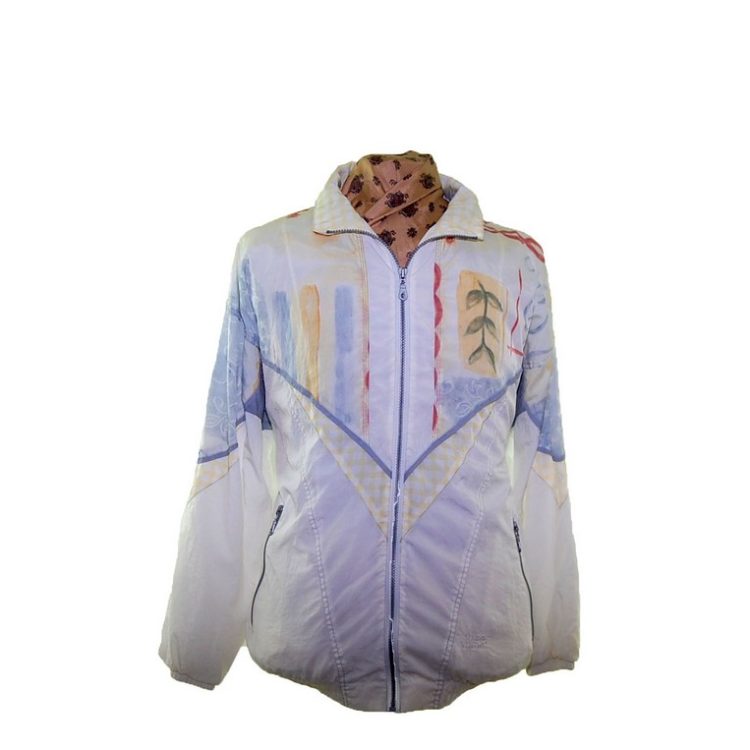90s White Shell Suit Jacket