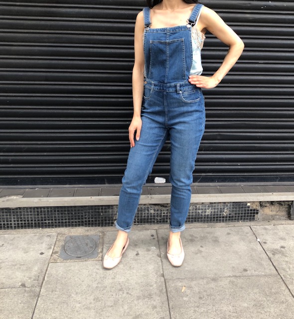 90s Womens Blue Denim Dungarees