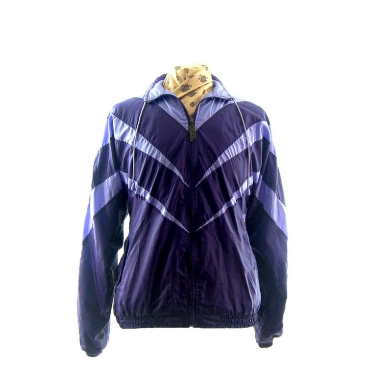 90s purple shell-suit jacket