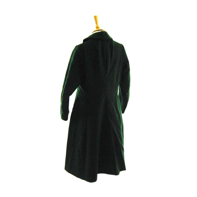 Back of Bottle Green 1940s Womens Coat