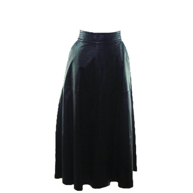 Black Leather Maxi Skirt