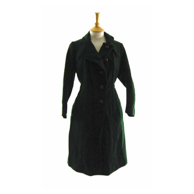 Bottle Green 1940s Womens Coat