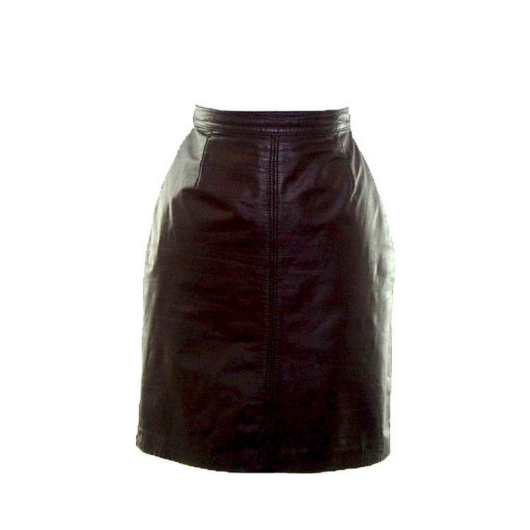 Brown Leather Mini Skirt