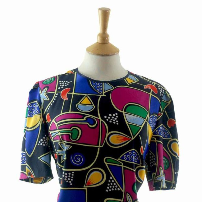 Close up front of 90s Picasso Print Blouse