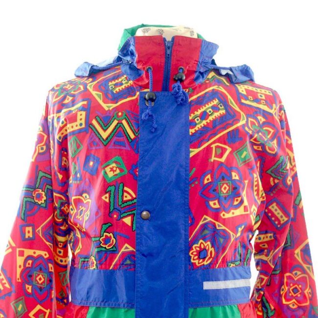 Close up front upper body Color Riot 90s Windbreaker