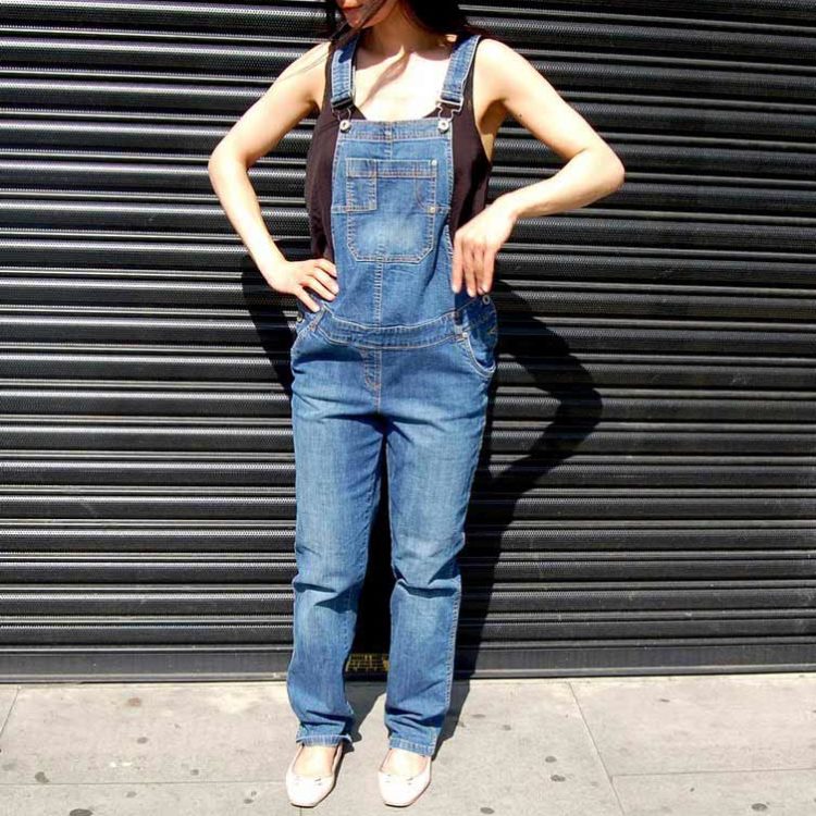 90s Dark Denim Dungarees