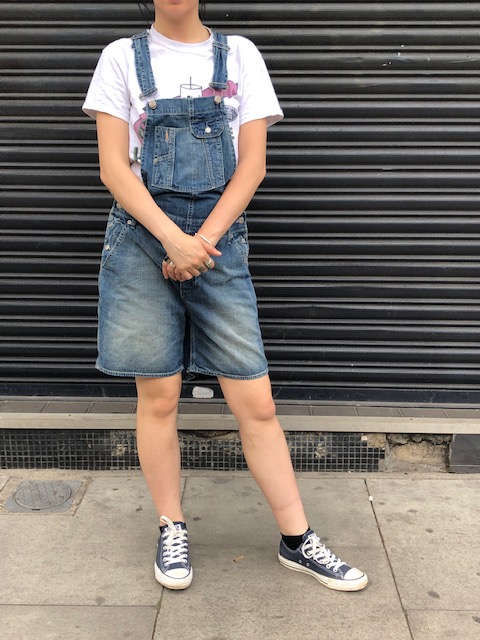 Denim Cropped Dungarees