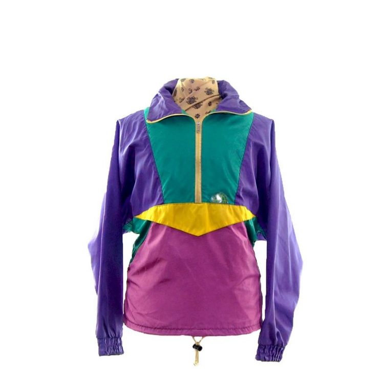 90s clothes men - Neon 90s Windbreaker Jacket
