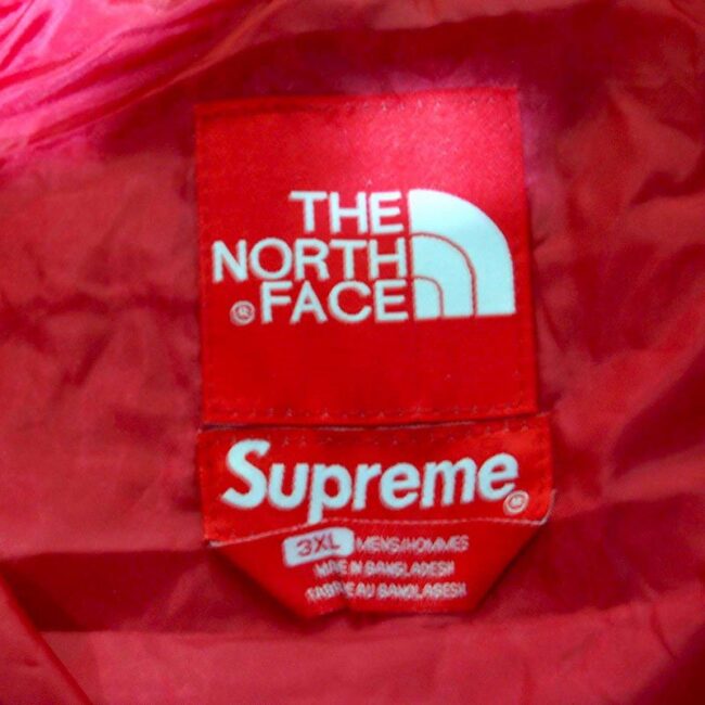 North Face Supreme Reflective Jacket inside label