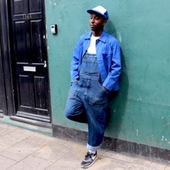 Vintage French workwear, jacket and bib overalls
