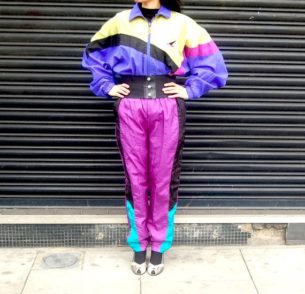 Women's shell suit 80s style