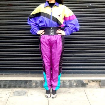 Women's shell suit 80s style