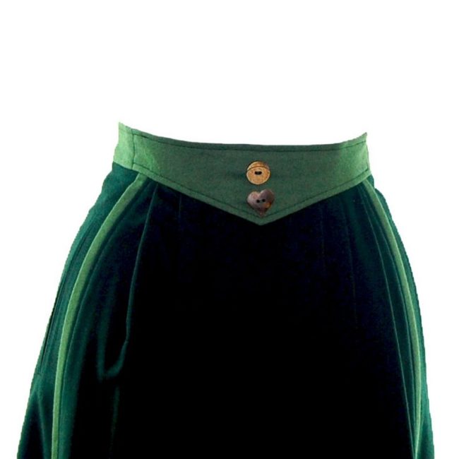 front of 90s Real Wool German Style A-Line Skirt