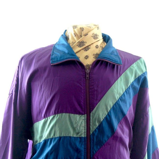 front of 90s Vibrant Shell Suit Jacket