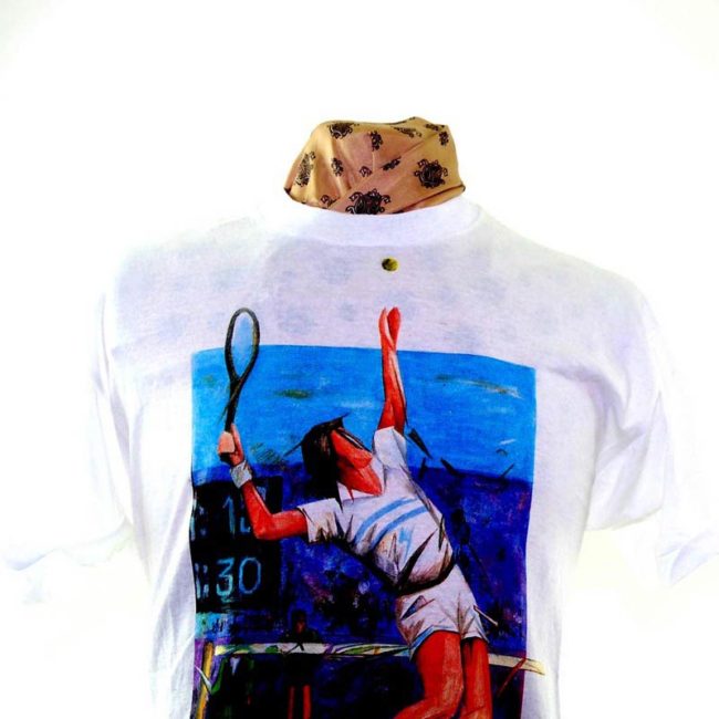 front of Abstract Tennis Tee-Shirt