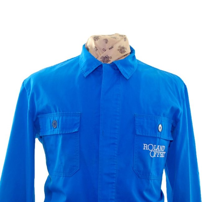front of Blue Roland Offset Work Jacket