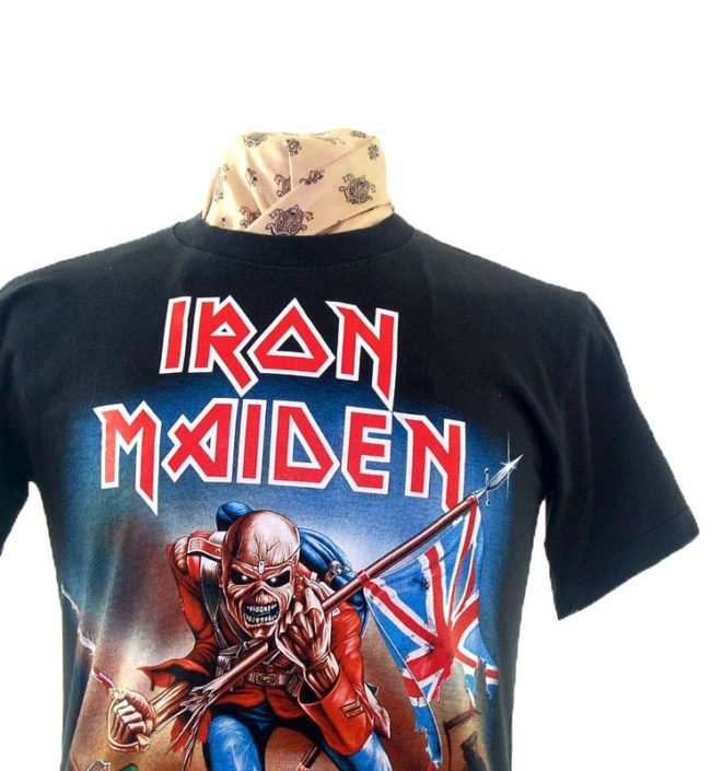 front of The Trooper Iron Maiden Tee-Shirt