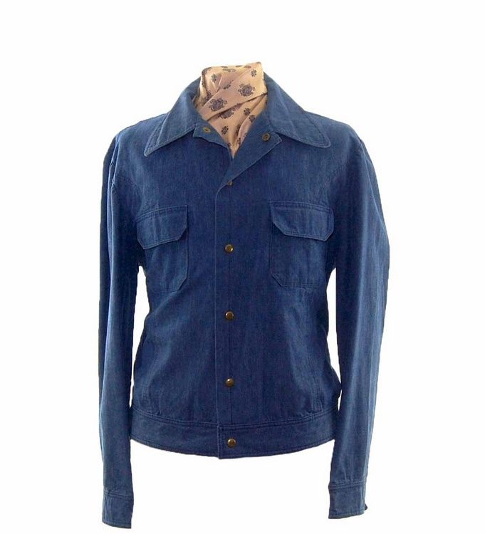 70s Custom Made Blue Denim Jacket