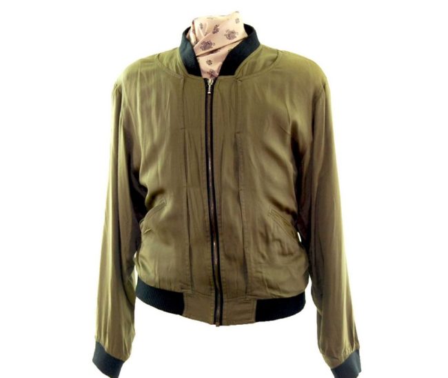 90s iridescent Bomber Jacket