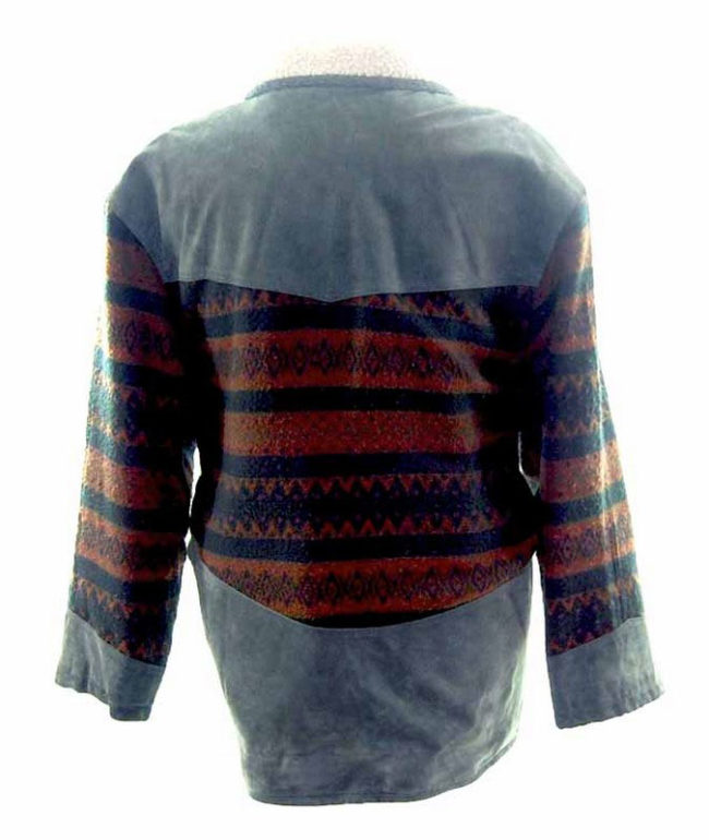 Back of 90s Aztec Print Jacket