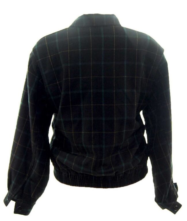 Back of Tartan Bomber Jacket