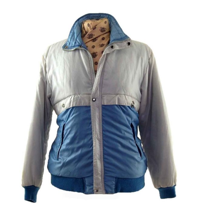 90s Blue And White Ski Jacket