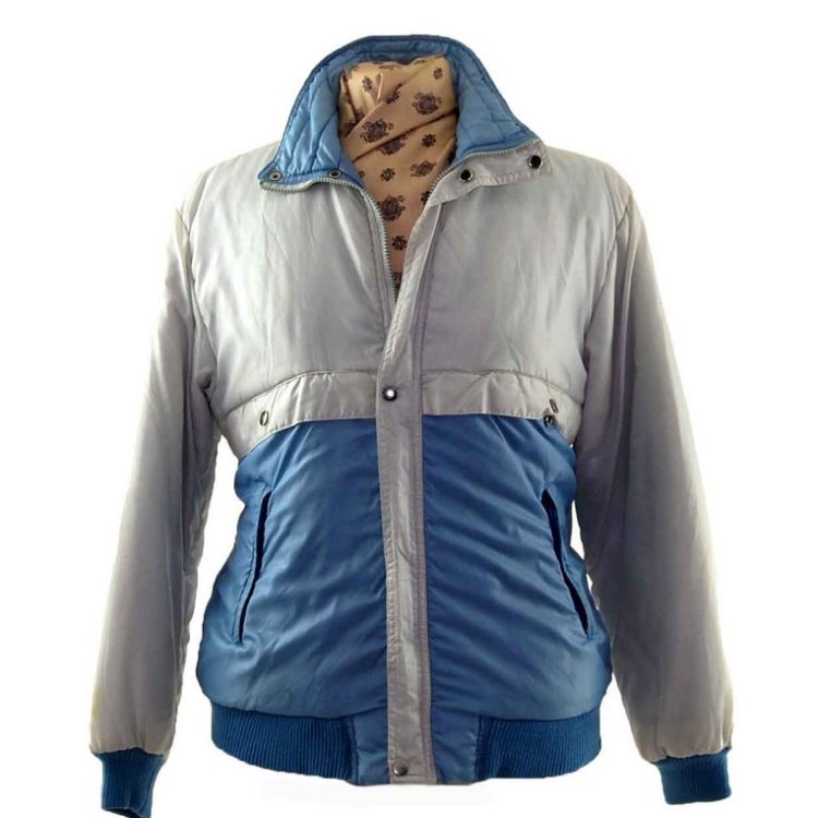 90s Blue And White Ski Jacket