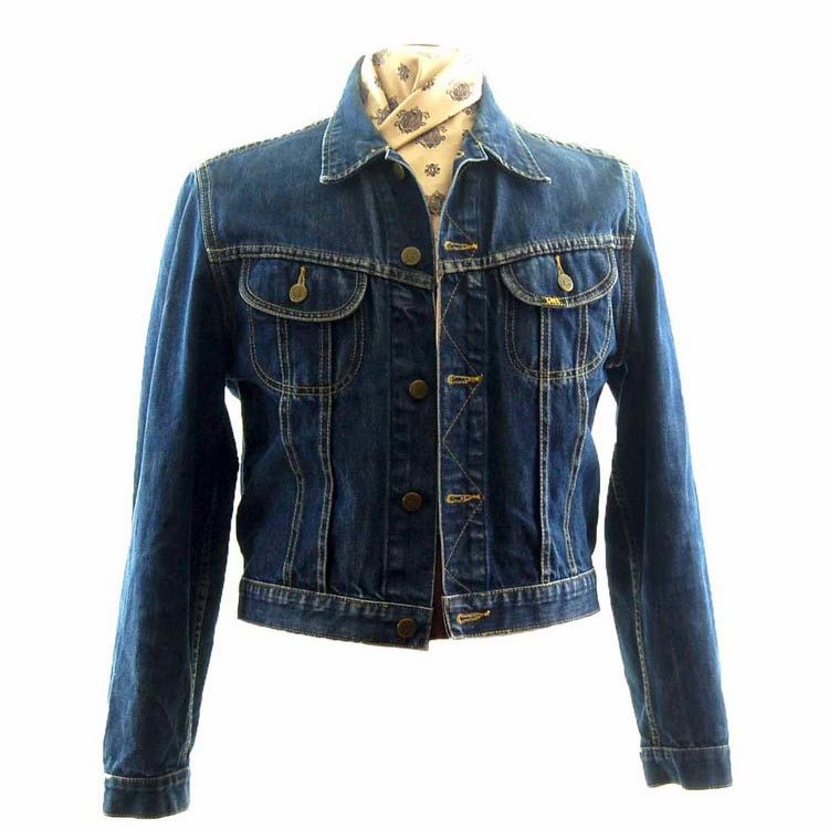 Dark Blue Lee Denim Jacket Vintage