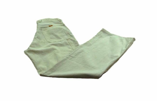 Folded Rustler White Work Trousers