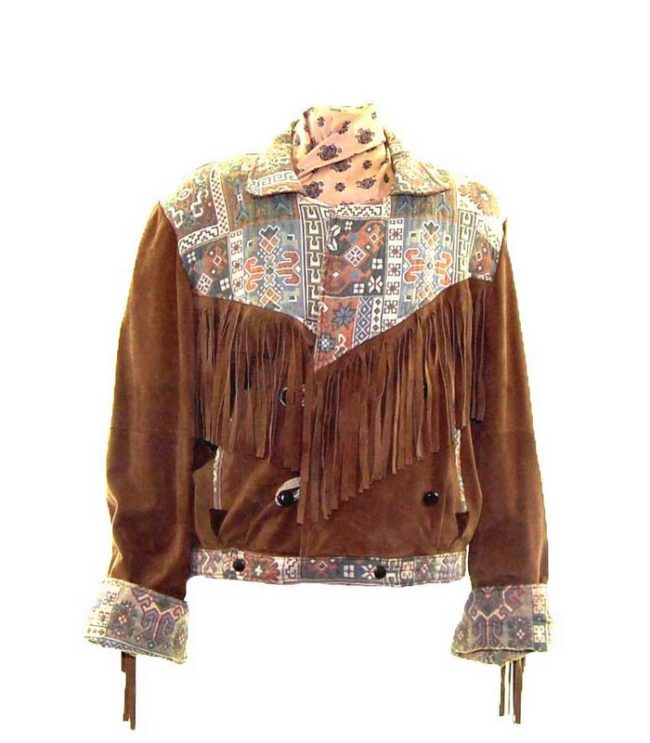 Fringed Suede Aztec Jacket