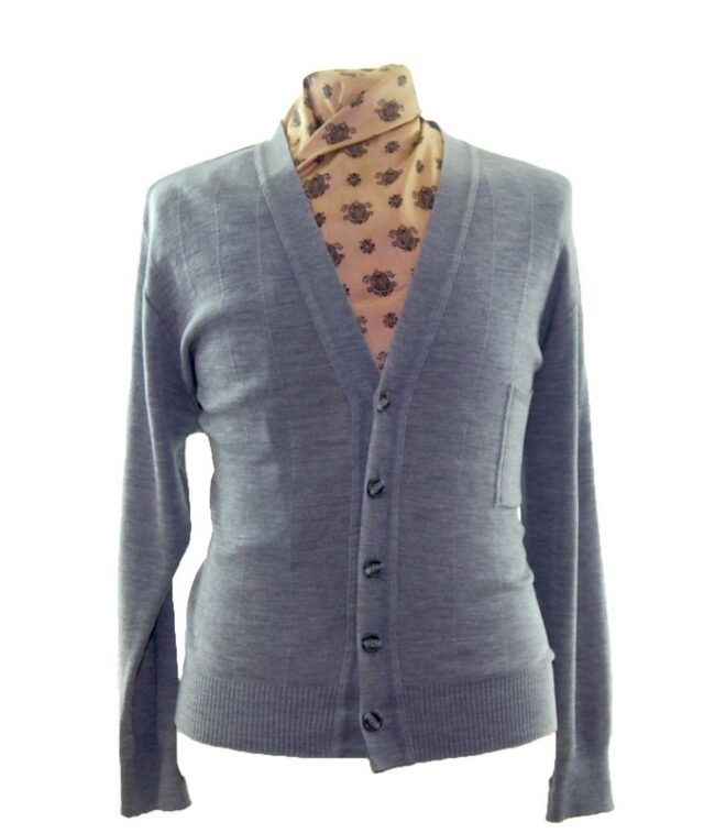 Mens Grey Cardigan