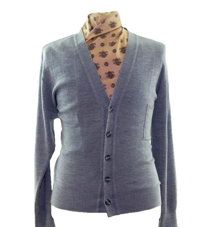 Mens Grey Cardigan