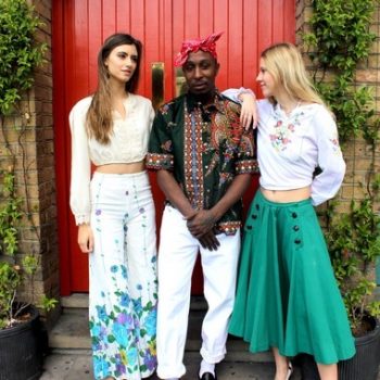 Beautiful flowery bellbottoms complement a cream blouse, an African shirt goes well with white trousers and a mint midi skirt looks great with an embroidered peasant top.