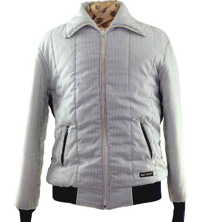 Niky Sport White Striped ski jacket