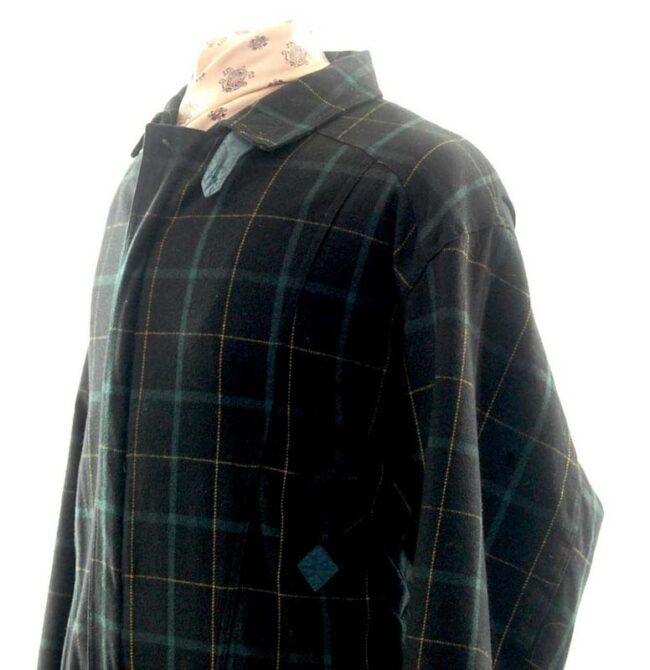 Side of Tartan Bomber Jacket