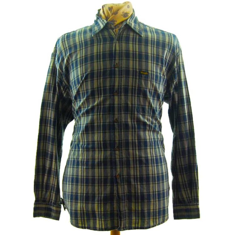 Wrangler Blue Check Western Shirt