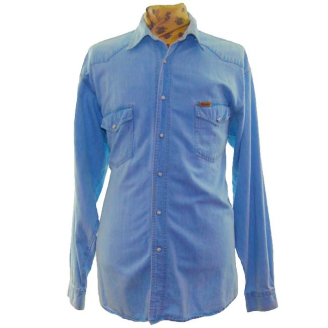 Wrangler Pale Blue Western Shirt