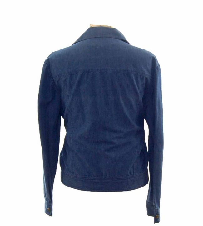 back of 70s Custom Made Blue Denim Jacket