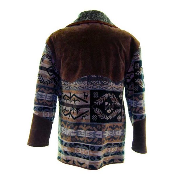 back of Aztec Jacket Vintage